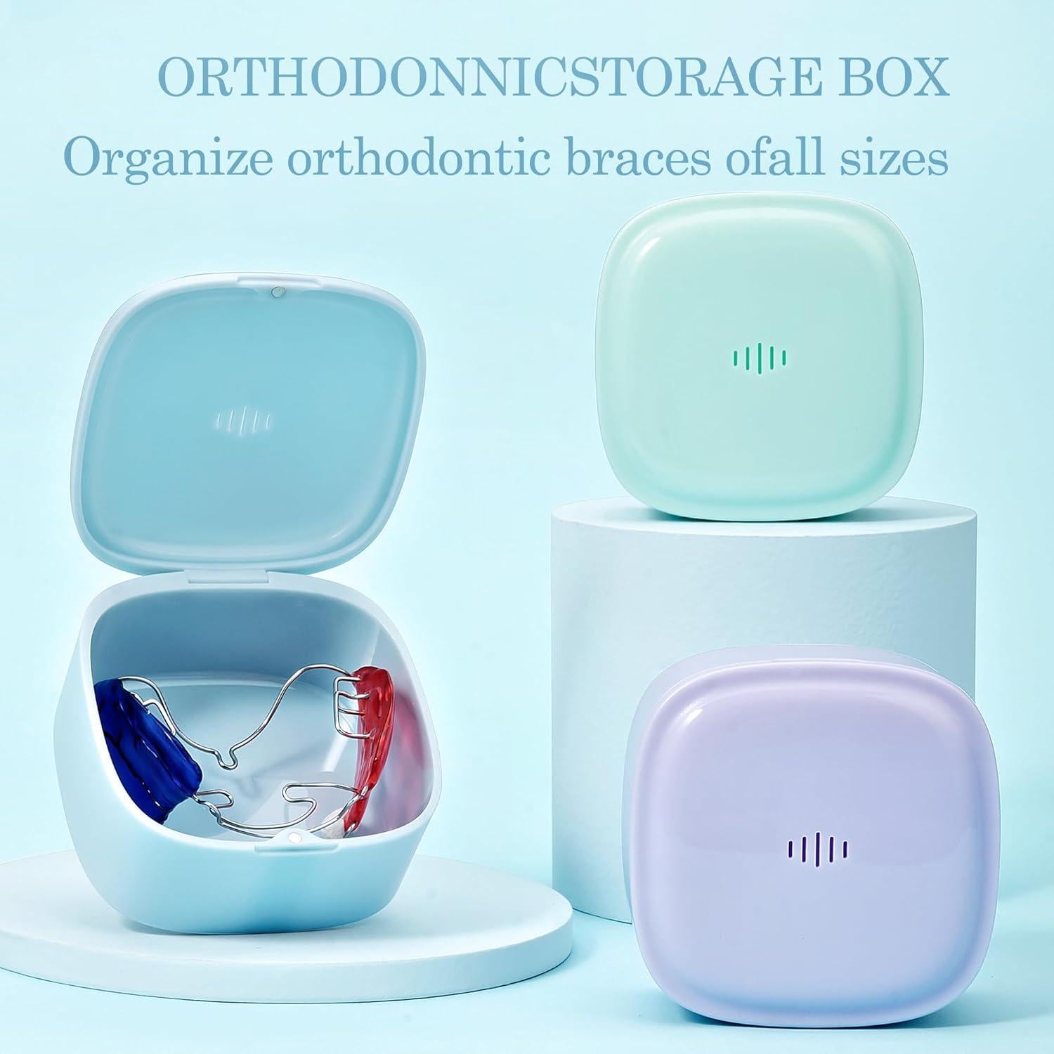 Estuche para Dentaduras KICPUK Púrpura 8.38cm x 4.57cm