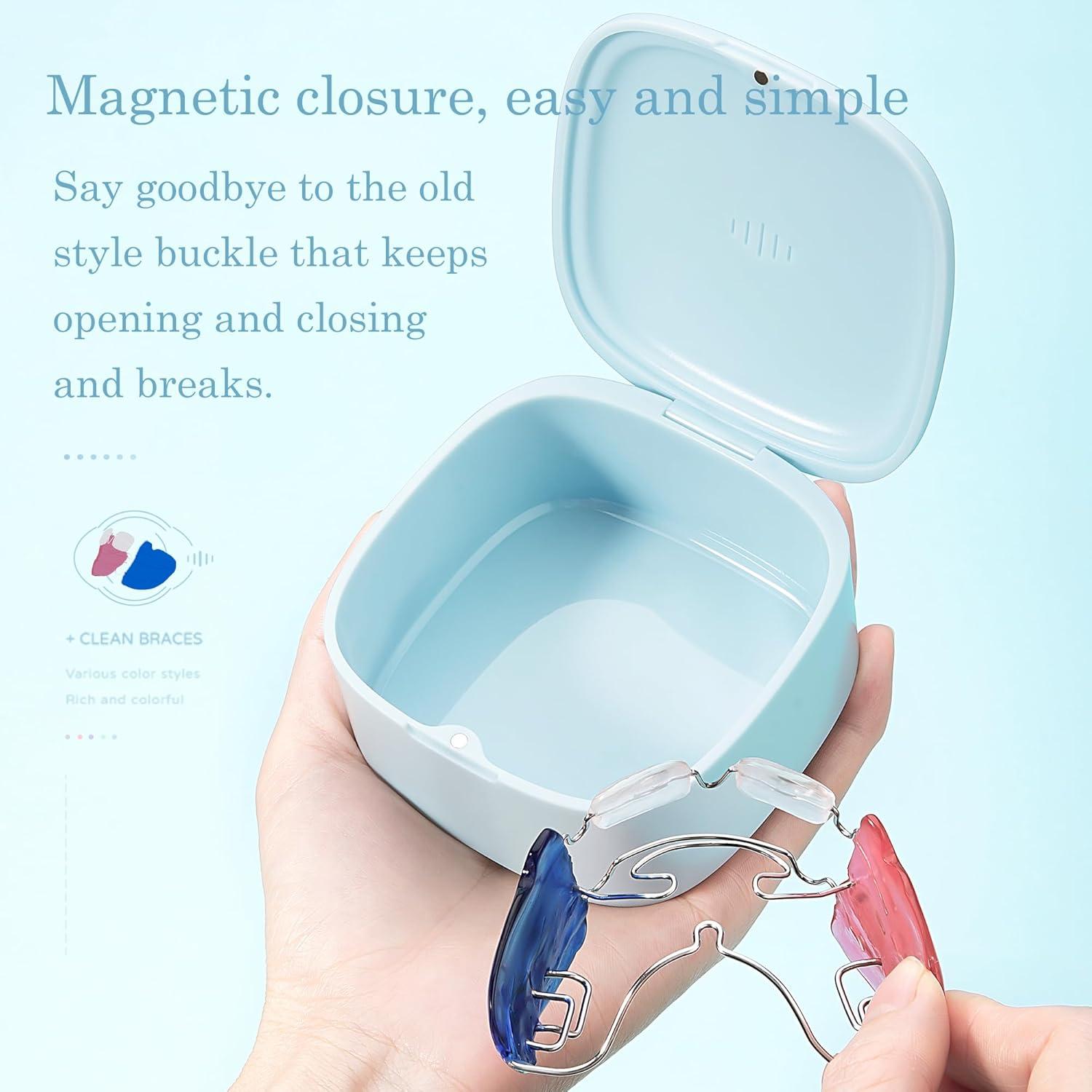 Estuche para Dentaduras KICPUK Púrpura 8.38cm x 4.57cm