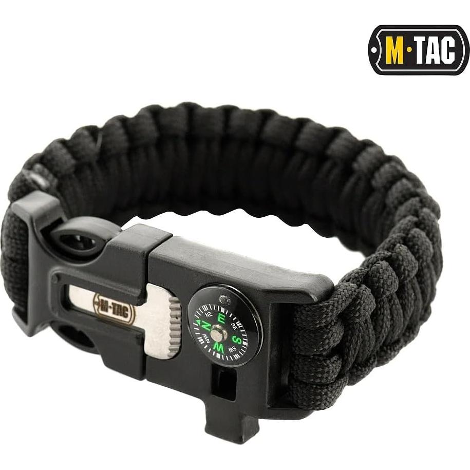 Pulsera de Paracord de Supervivencia M-Tac con Brújula y Silbato