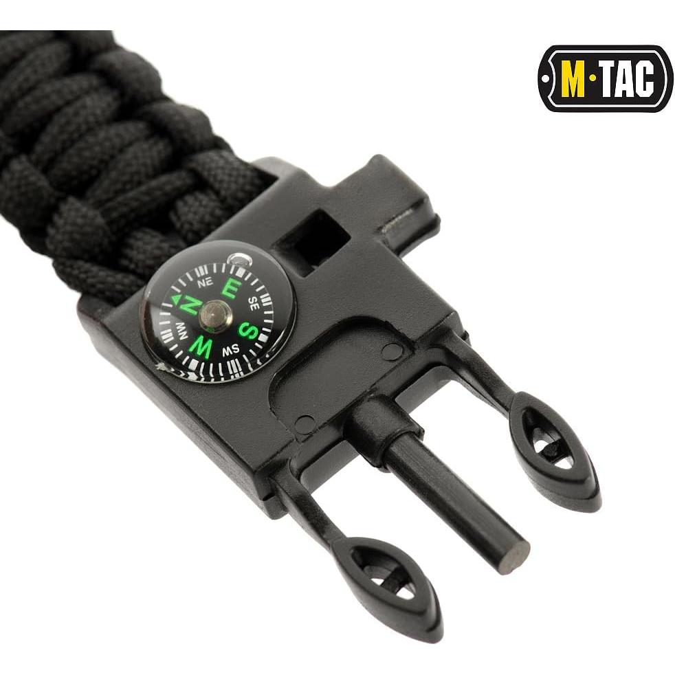 Pulsera de Paracord de Supervivencia M-Tac con Brújula y Silbato