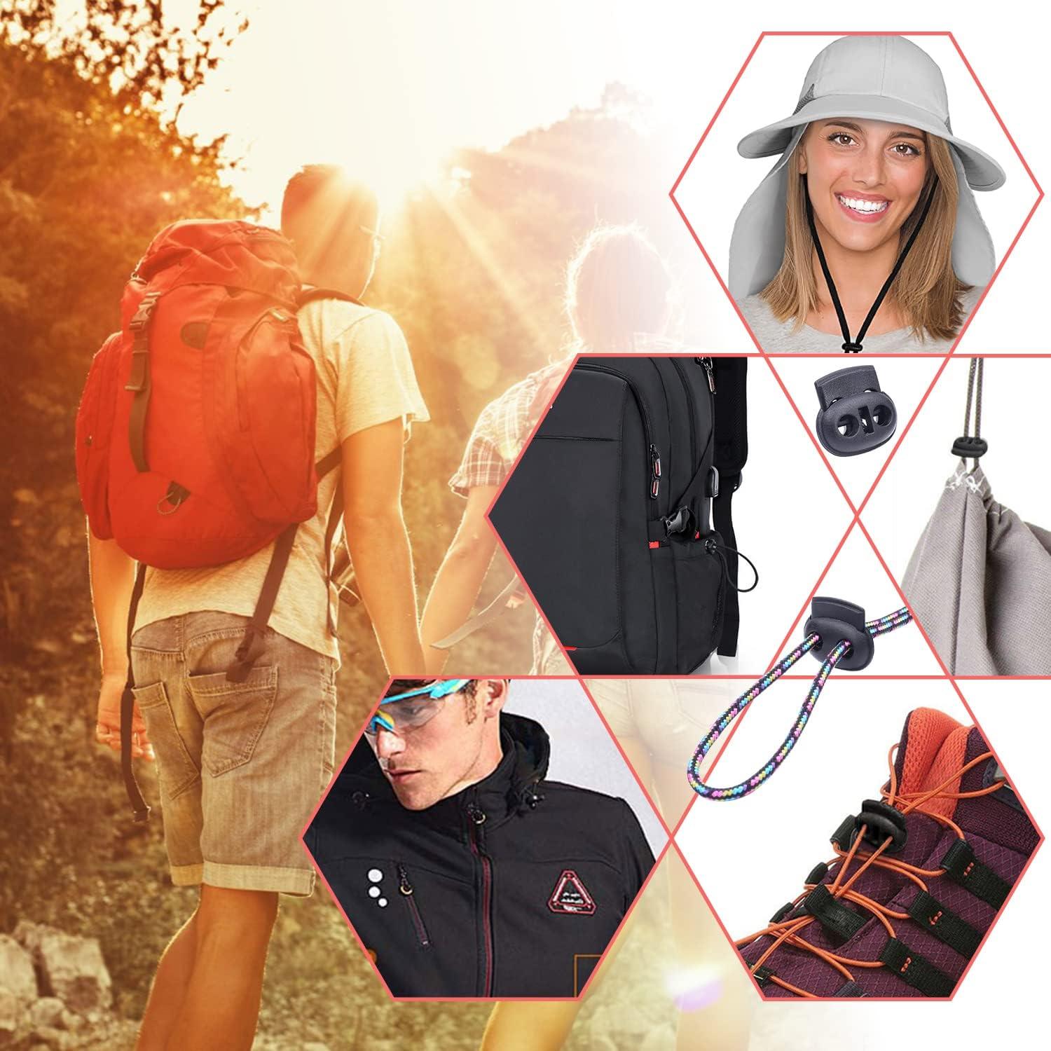 Paquete de 25 bloqueos de cordón plástico negro CooBigo