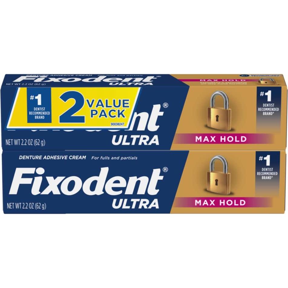 Adhesivo para Dentaduras Fixodent Ultra Max Hold 62g