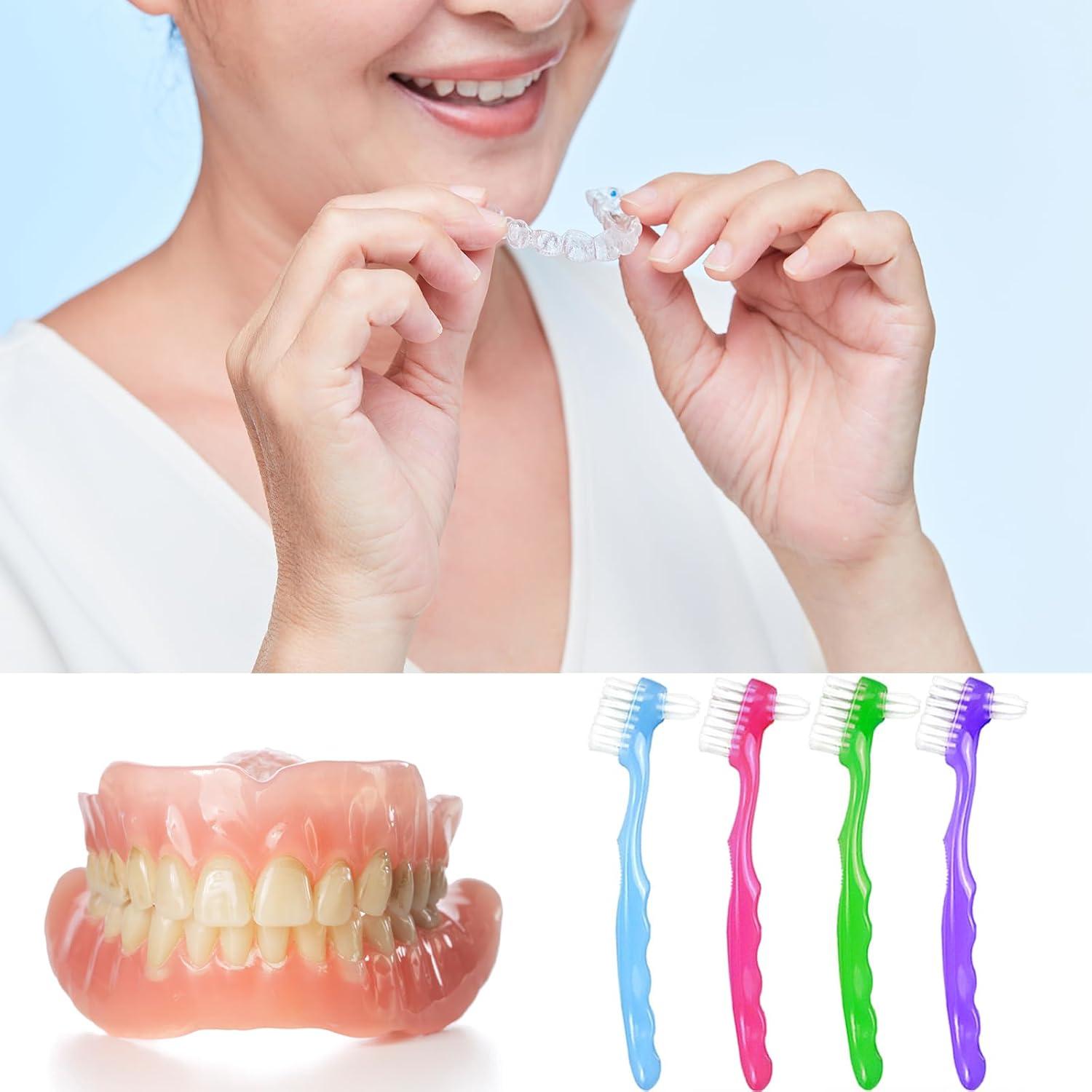 Juego de 4 Cepillos para Dentaduras Geodurn - Limpieza Efectiva