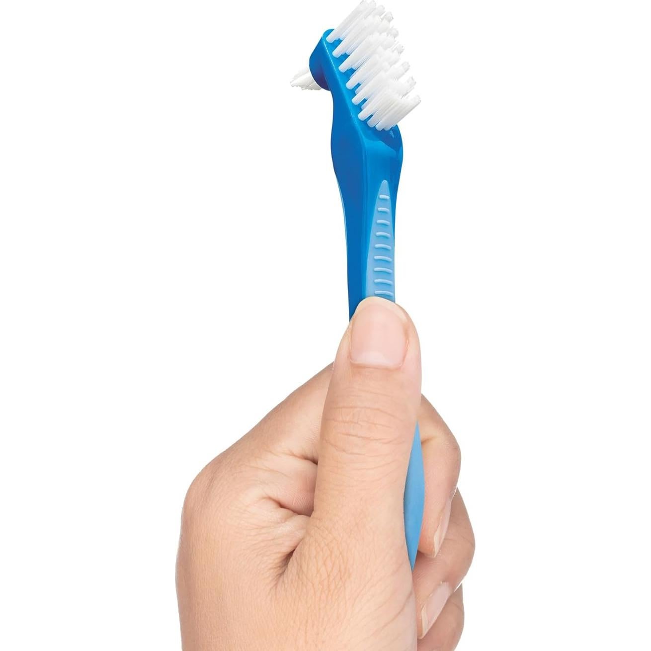 Cepillo de Dentaduras GUM Doble Cabeza Cerdas Duras 2 Piezas