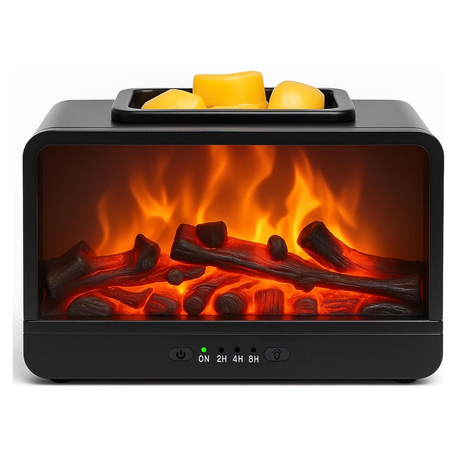 Chimenea Eléctrica Dinámica MeplLivs 15W Negro con Temporizador