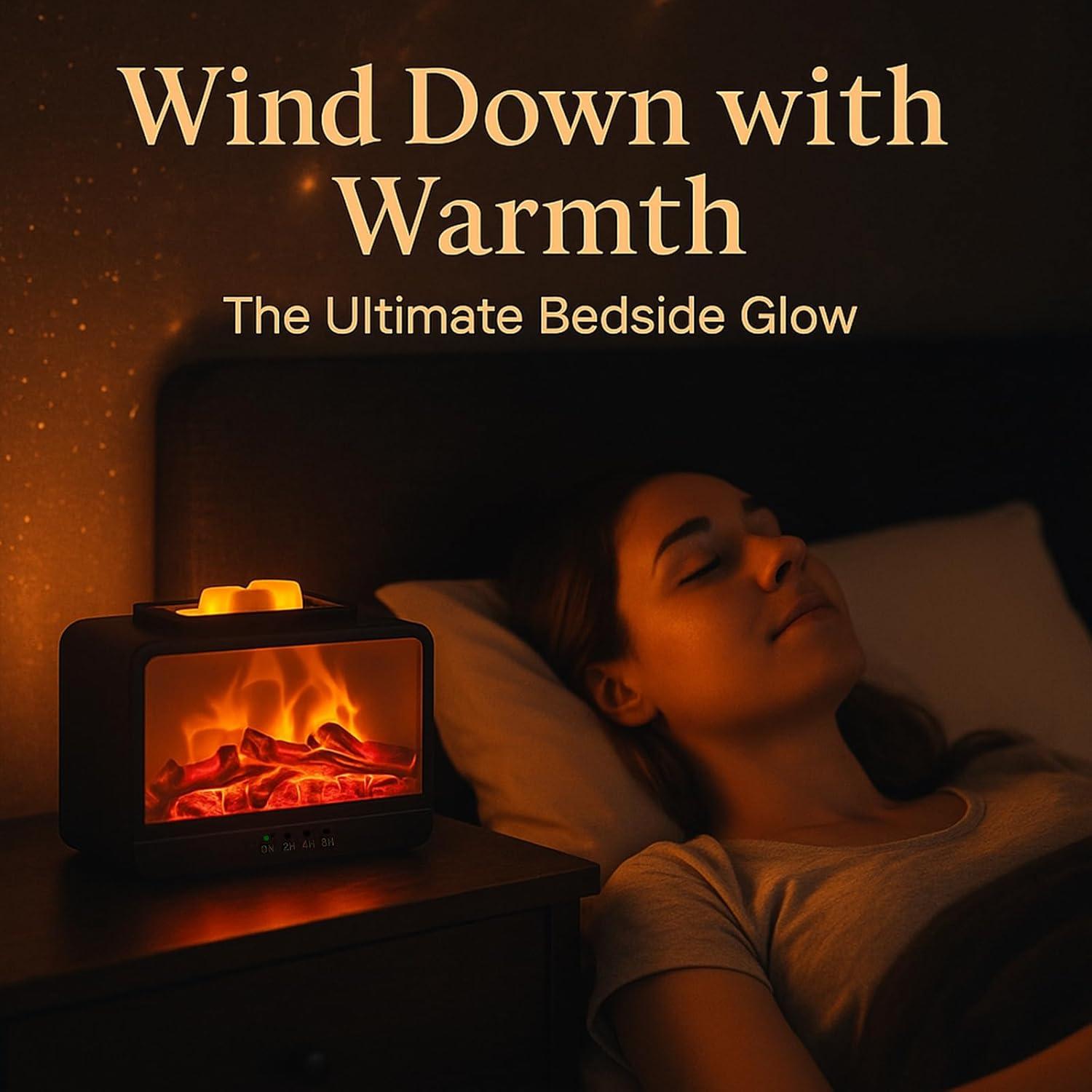 Chimenea Eléctrica Dinámica MeplLivs 15W Negro con Temporizador