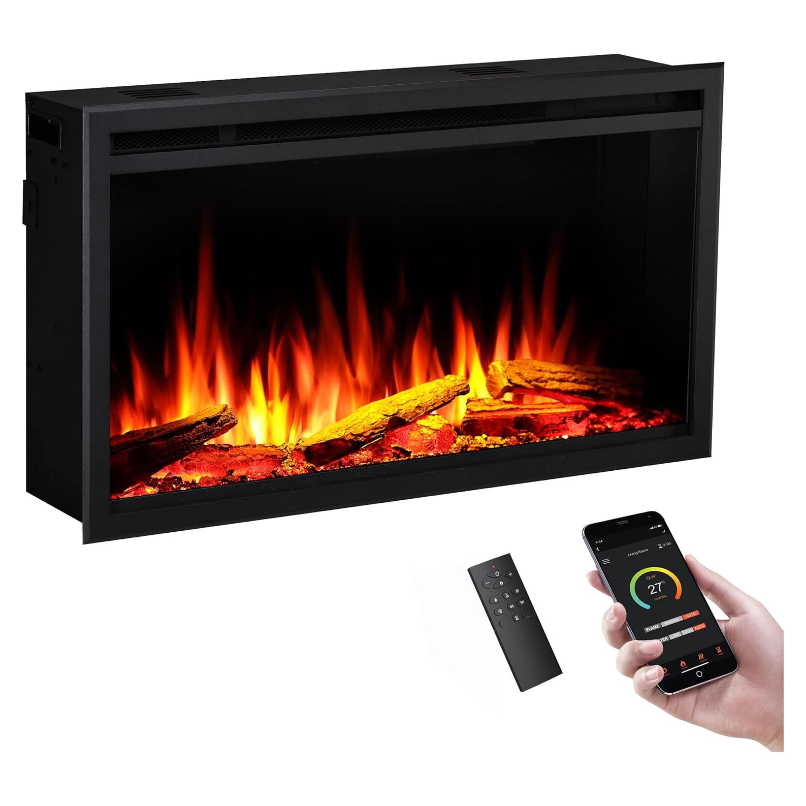 Chimenea Eléctrica Recesada Legend Flame 750W/1500W 33"