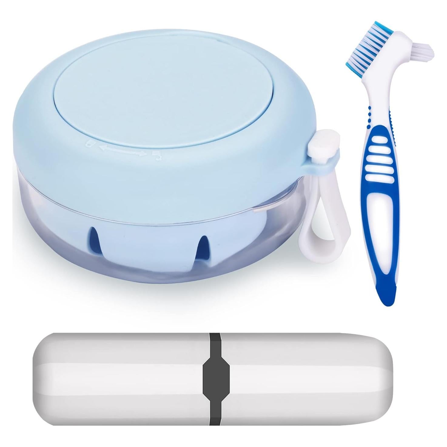 Estuche para Retenedor YCROJBK Azul con Cepillo y Espejo