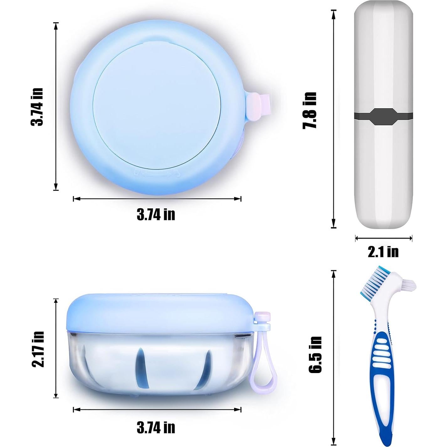 Estuche para Retenedor YCROJBK Azul con Cepillo y Espejo