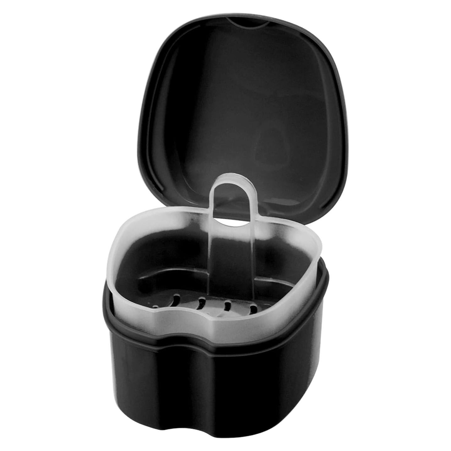 Estuche de Limpieza Annhua para Dentaduras - Negro