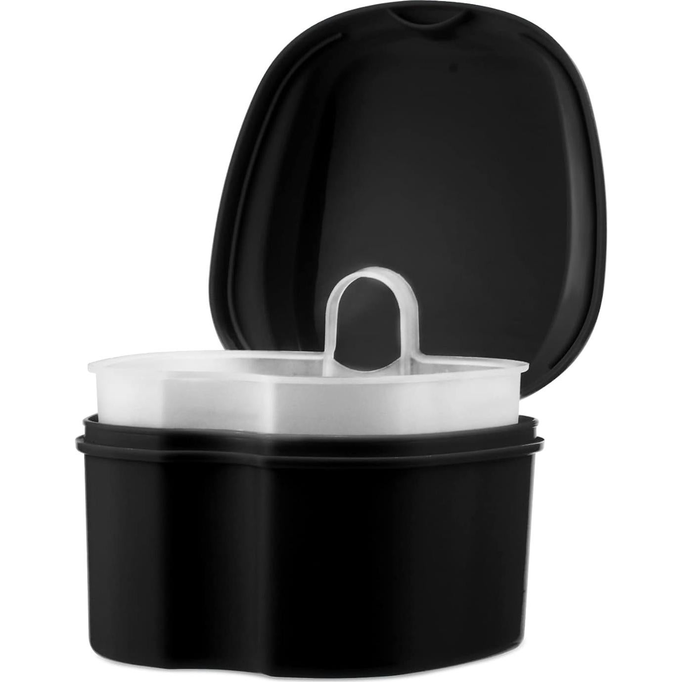 Estuche de Limpieza Annhua para Dentaduras - Negro