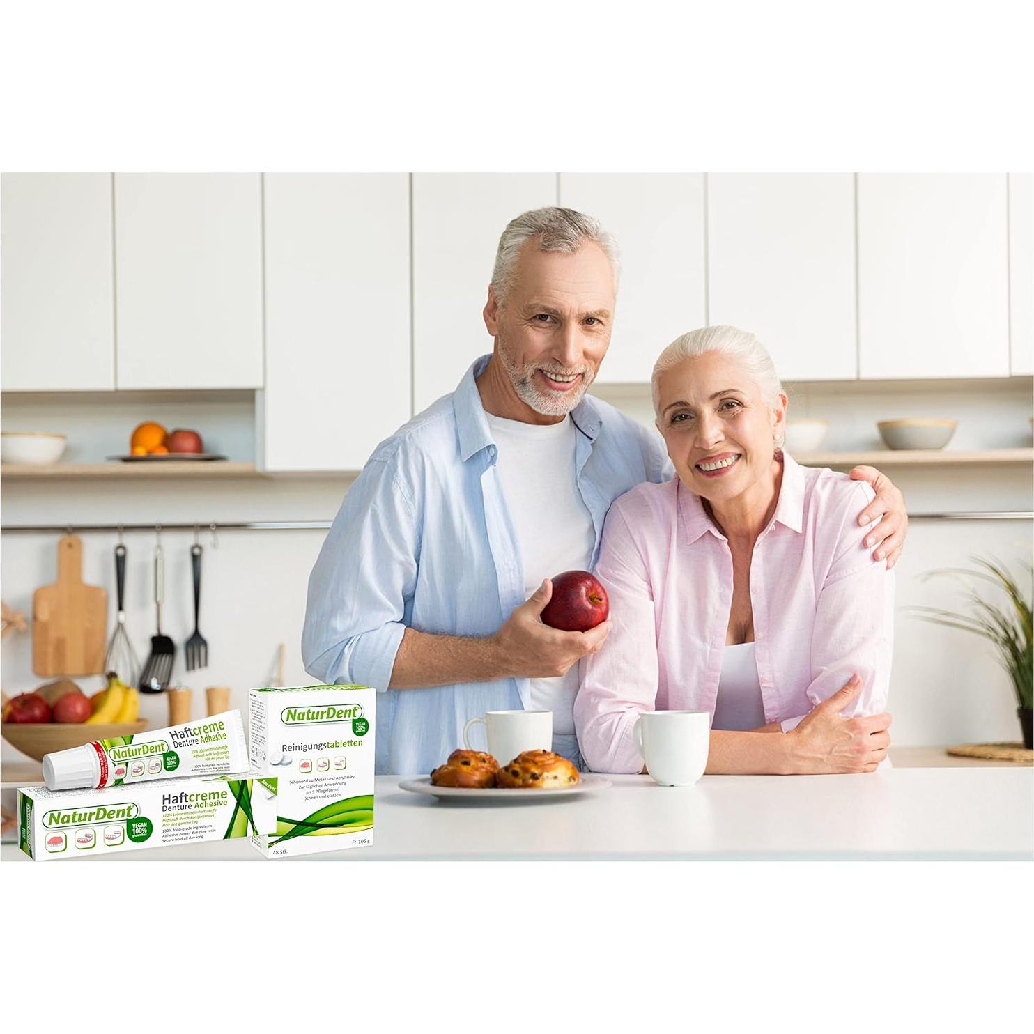 Adhesivo Natural para Dentaduras NaturDent 45g Sin Zinc