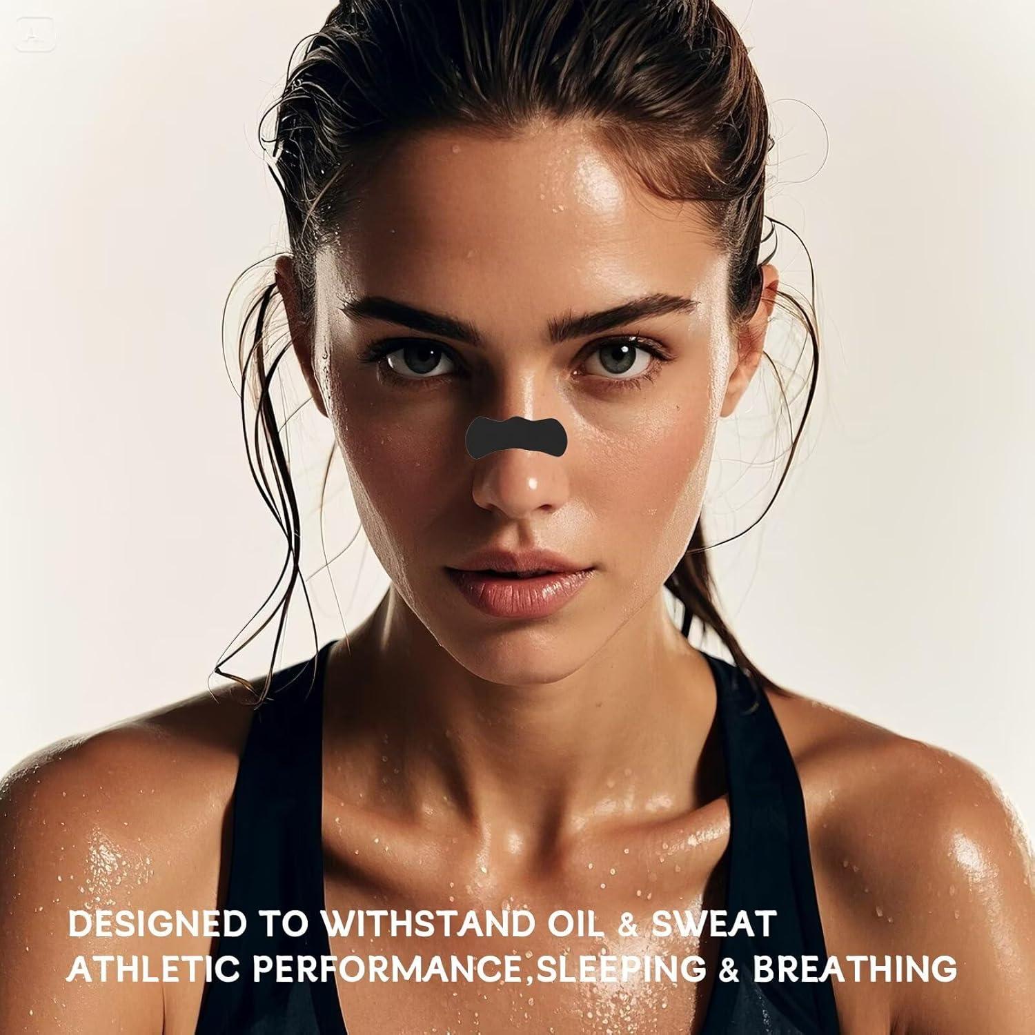 Tiras Nasales Breathe Easy - 40 Unidades, Fuerza Extra, Negra