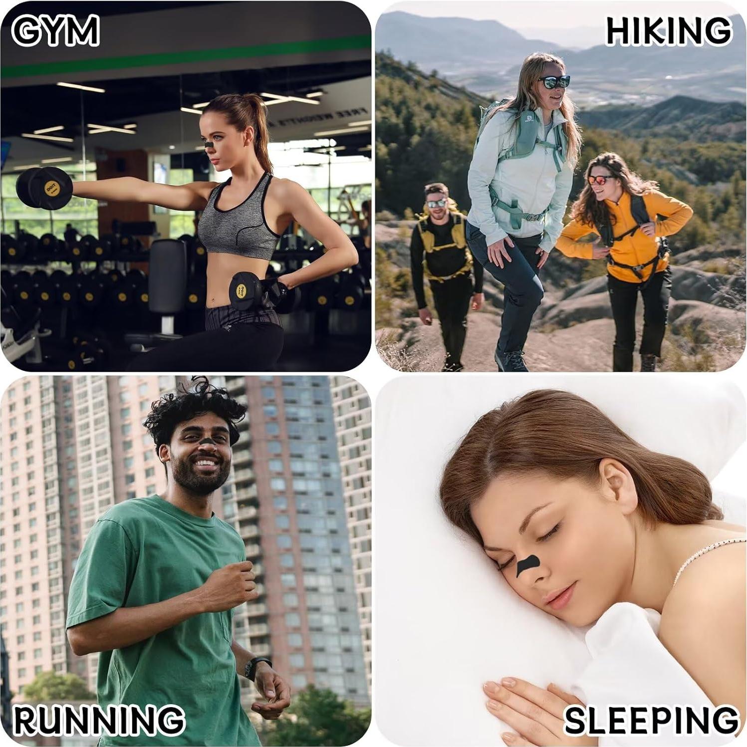 Tiras Nasales Breathe Easy - 40 Unidades, Fuerza Extra, Negra