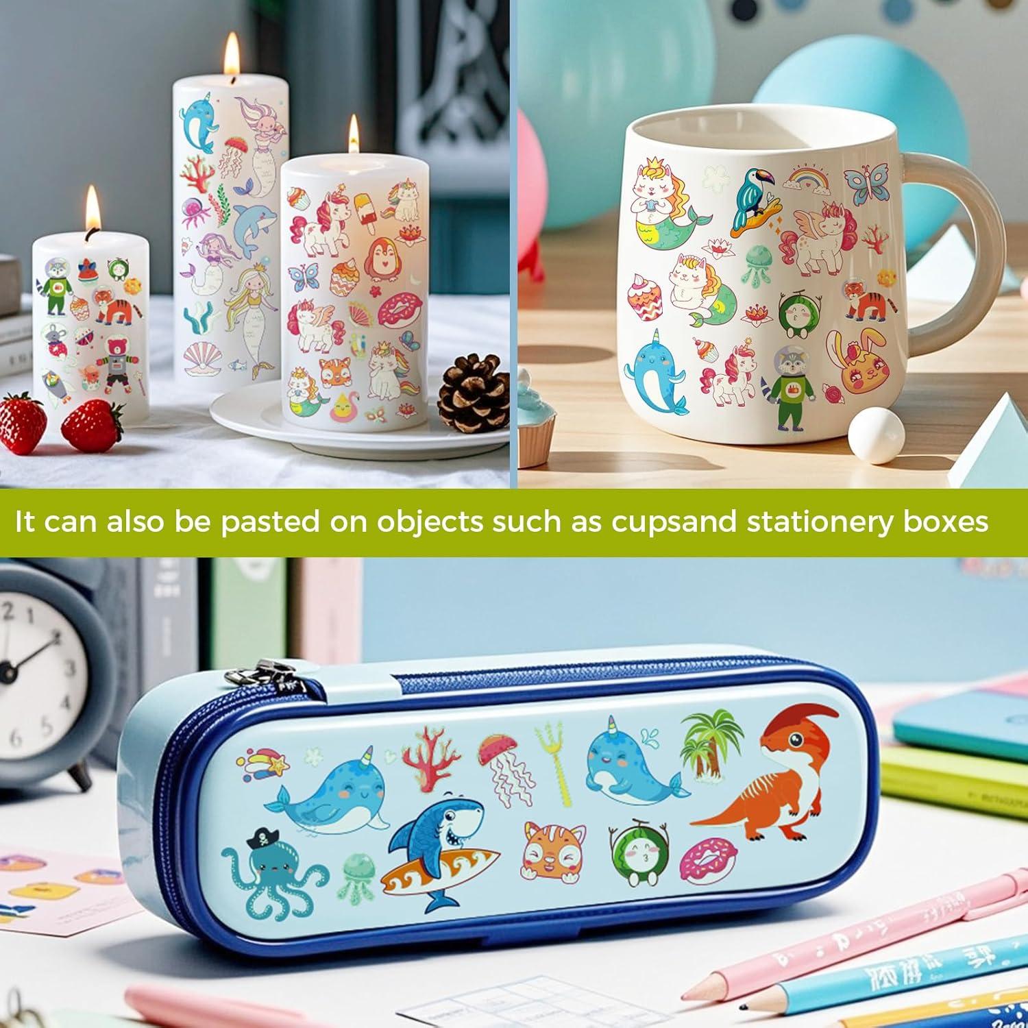 310 Tatuajes Temporales Brillantes Awinmay para Niños