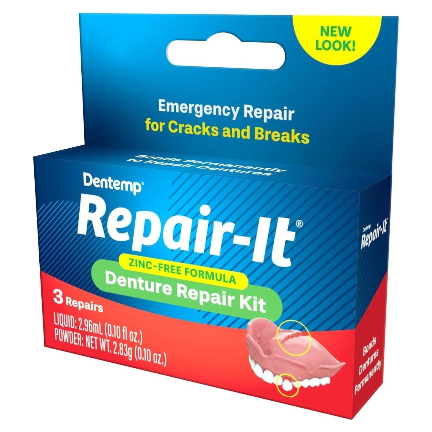 Kit de Reparación de Dentaduras Dentemp Sin Zinc 1 kit