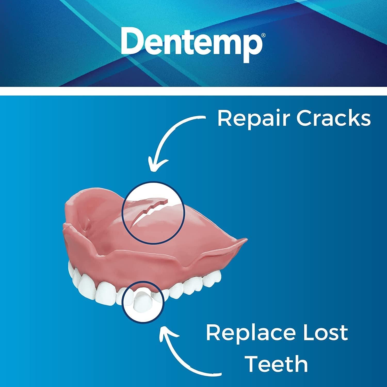 Kit de Reparación de Dentaduras Dentemp Sin Zinc 1 kit
