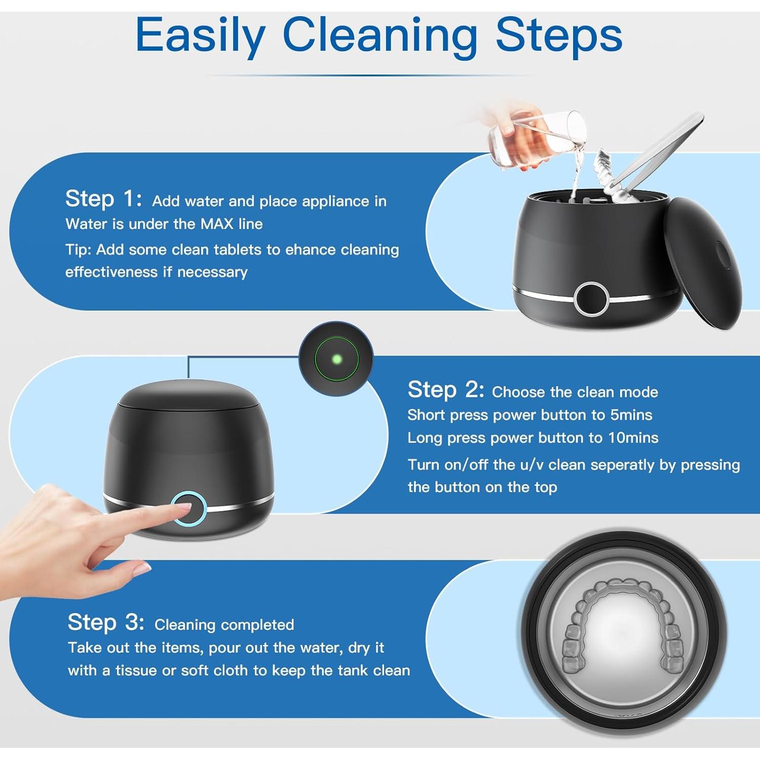 Limpiador Ultrasónico de Retenedores Midomi 200ml Negro