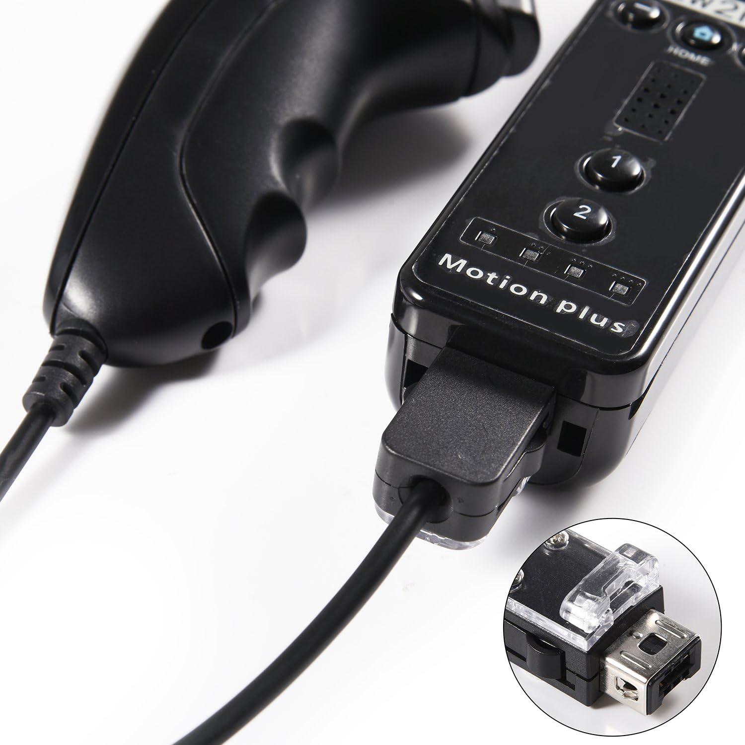 Controladores Nunchuk KIWITATA para Wii y Wii U - 2 Pack Negro