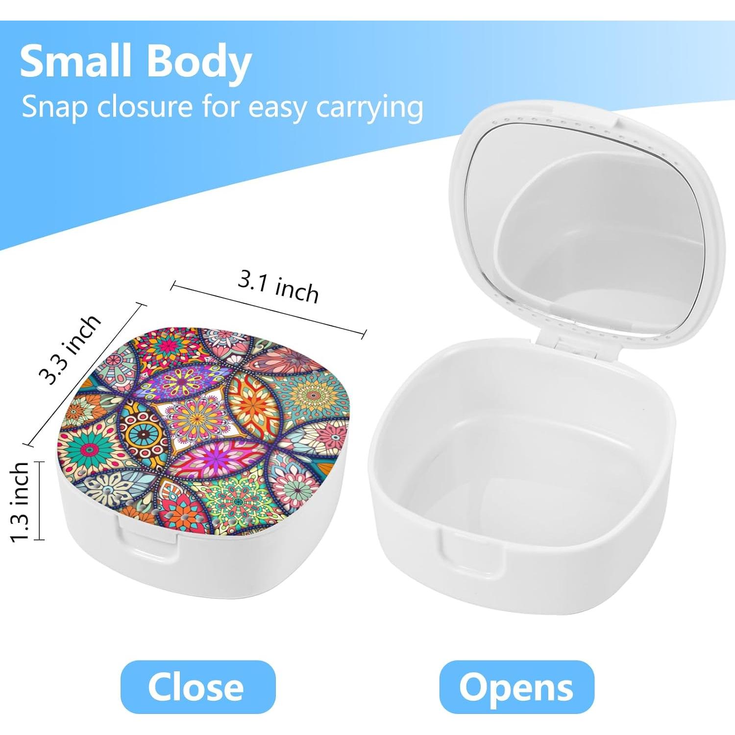 Estuche para Retenedores TIHYWR Mandala Colorido con Espejo