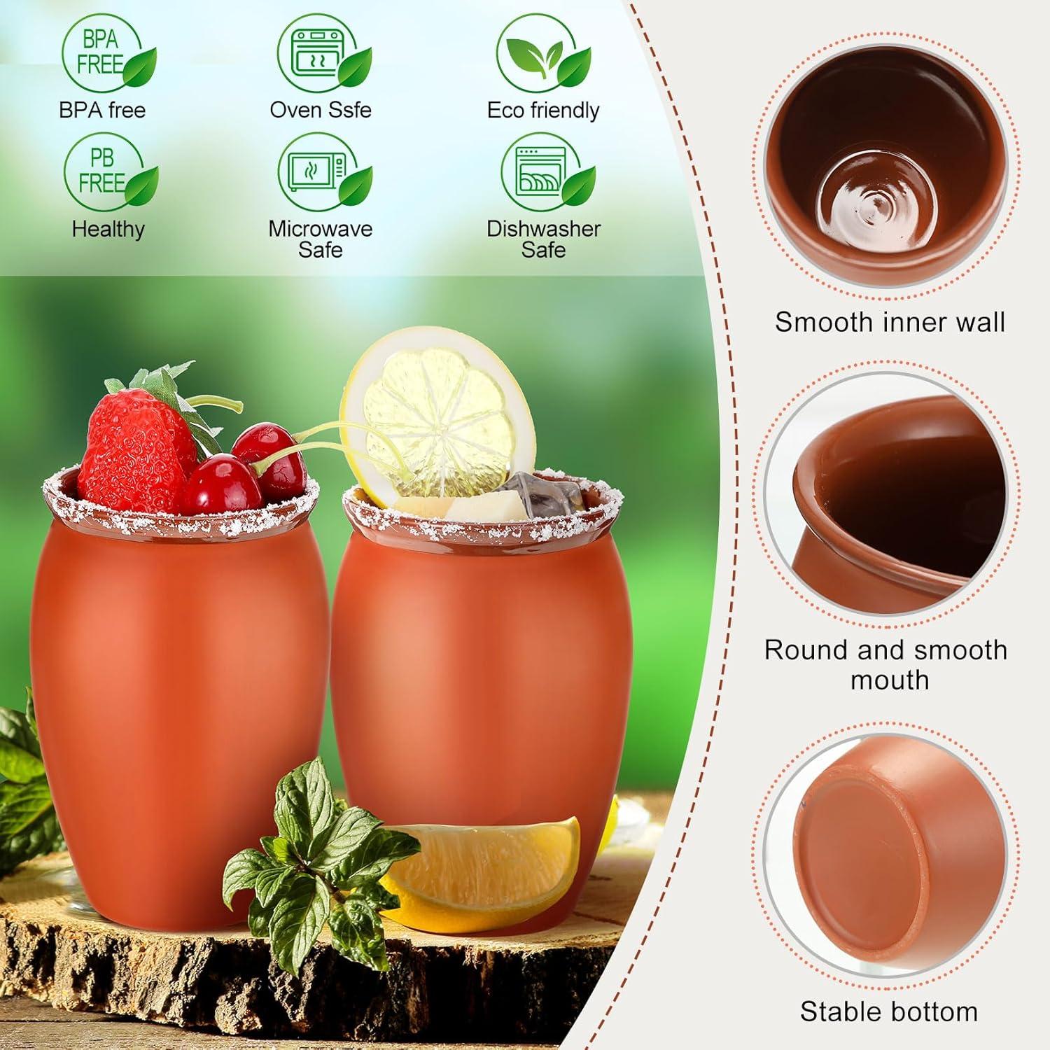 Cantaritos de Barro Gejoy 6 Piezas 454 ml para Cócteles