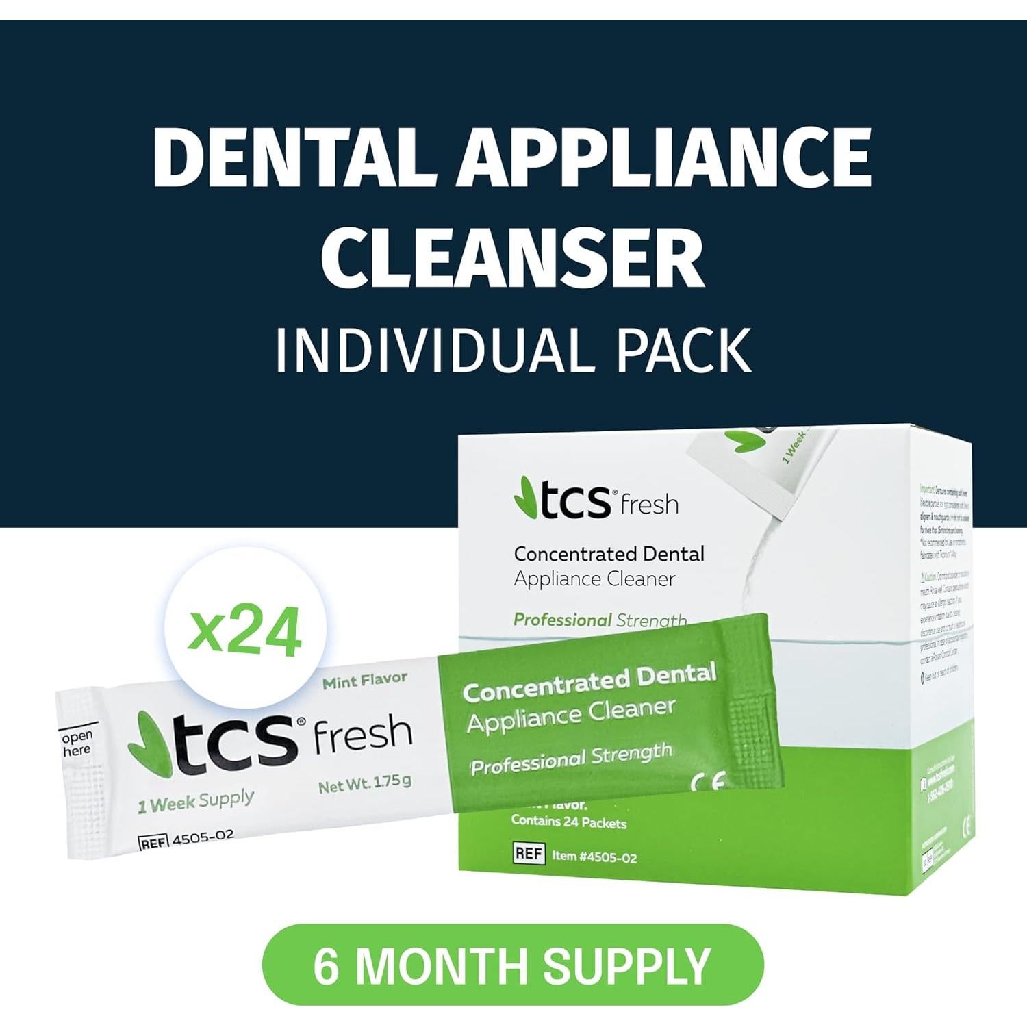 Limpiador Dental TCS Fresh 24 Sobres Menta Profesional