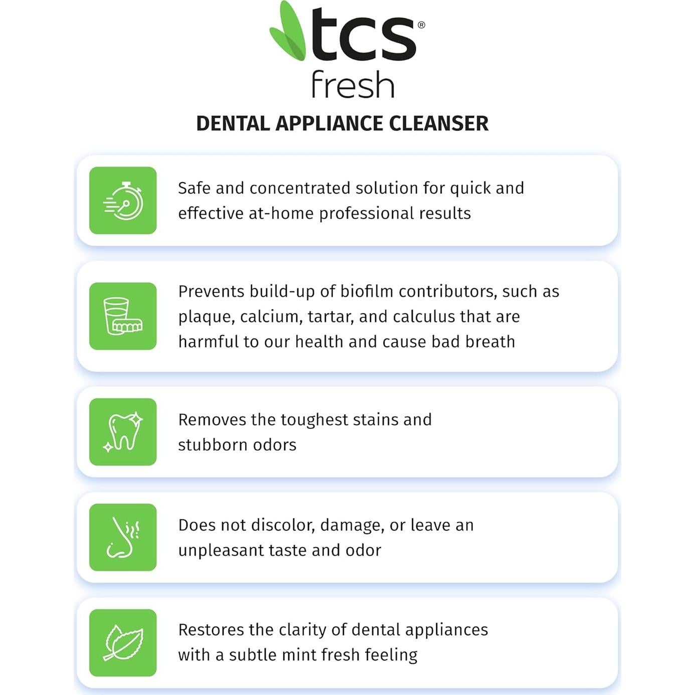 Limpiador Dental TCS Fresh 24 Sobres Menta Profesional
