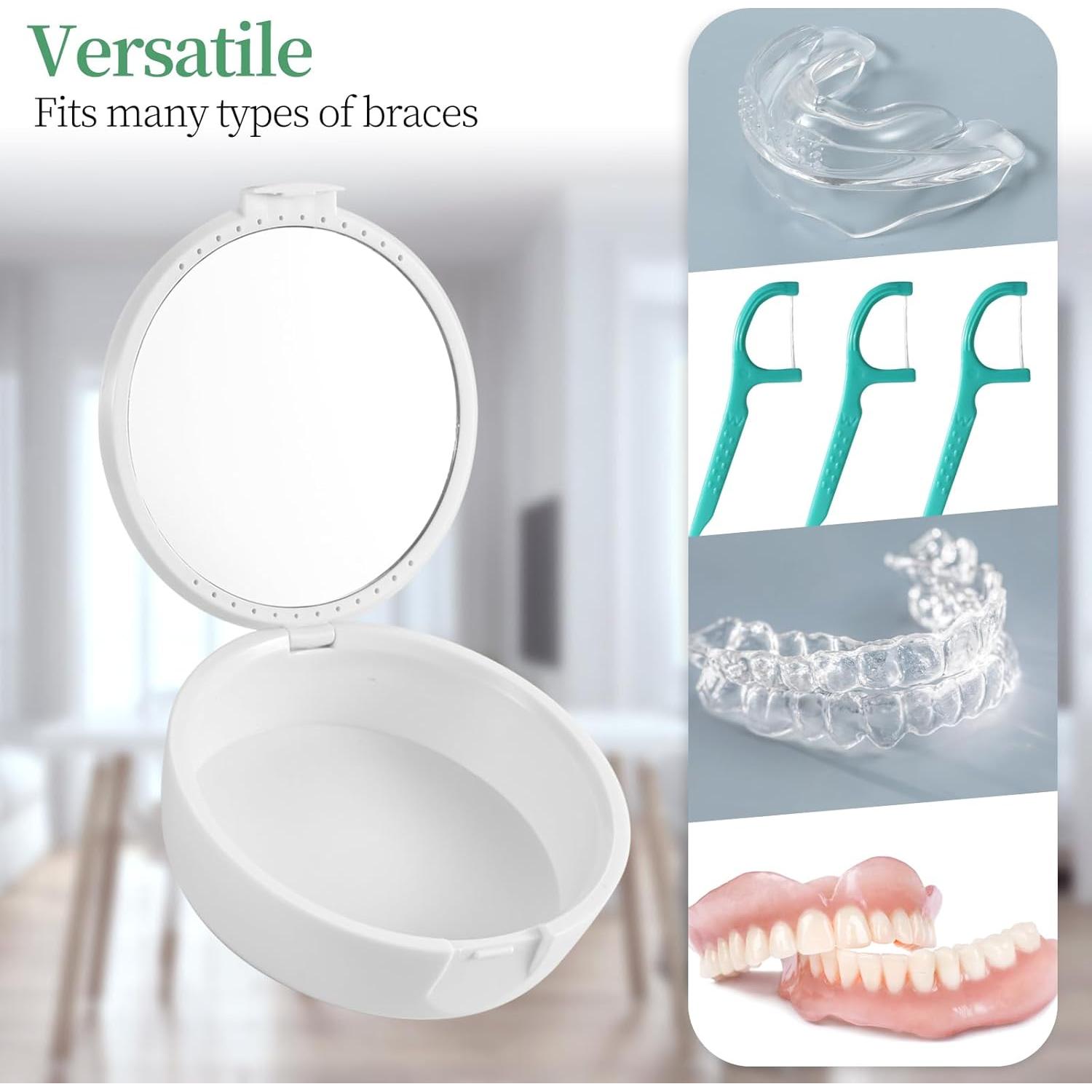 Estuche para Retenedores Tihywr Mármol Azul con Espejo