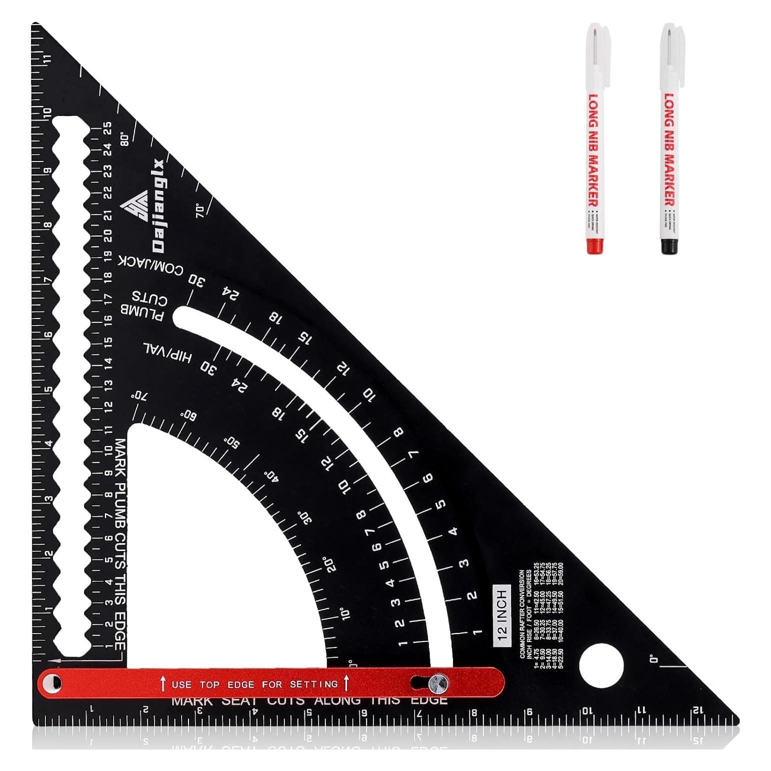 Escuadra de Carpintero 30.5 cm Aluminio Dajianglx Multifuncional
