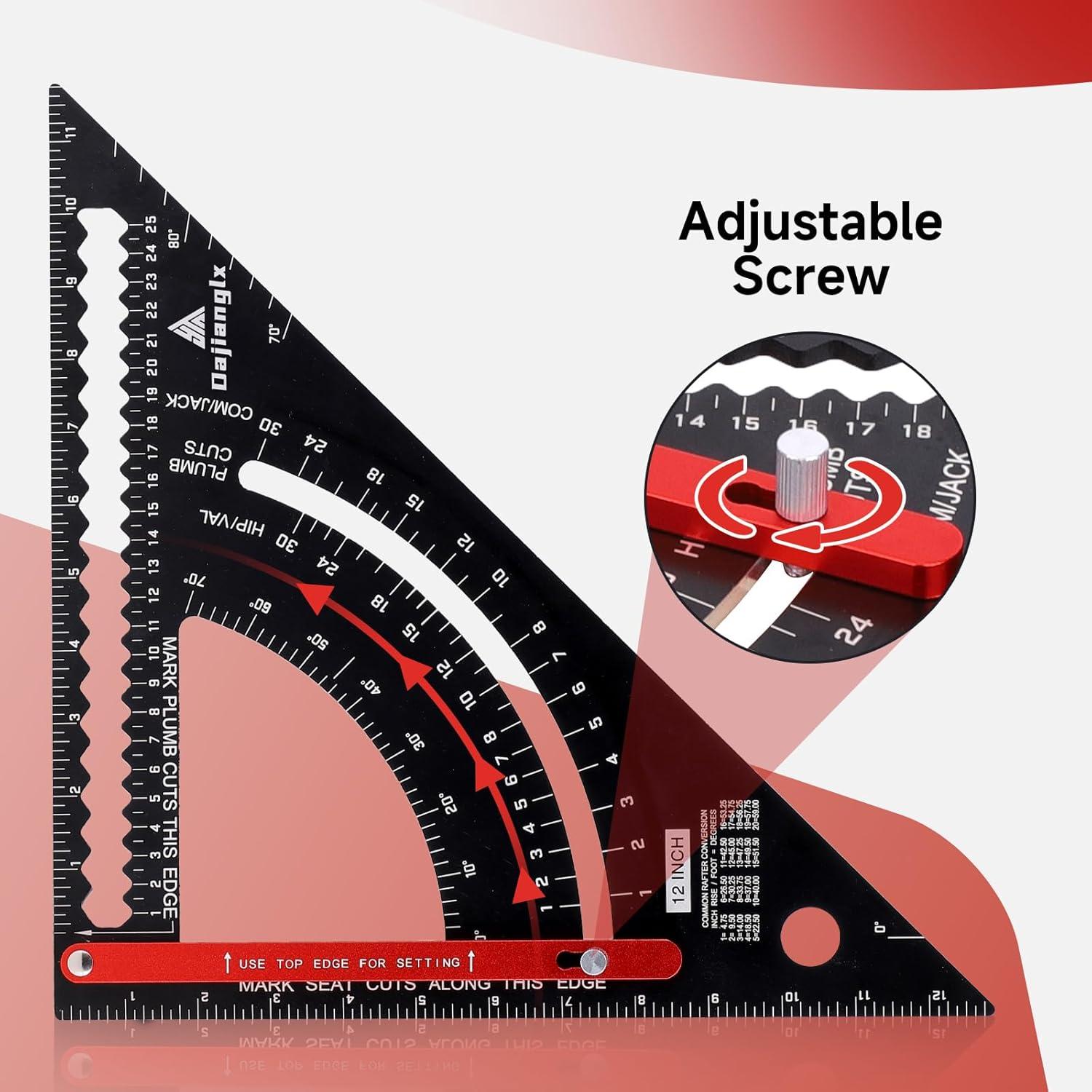 Escuadra de Carpintero 30.5 cm Aluminio Dajianglx Multifuncional