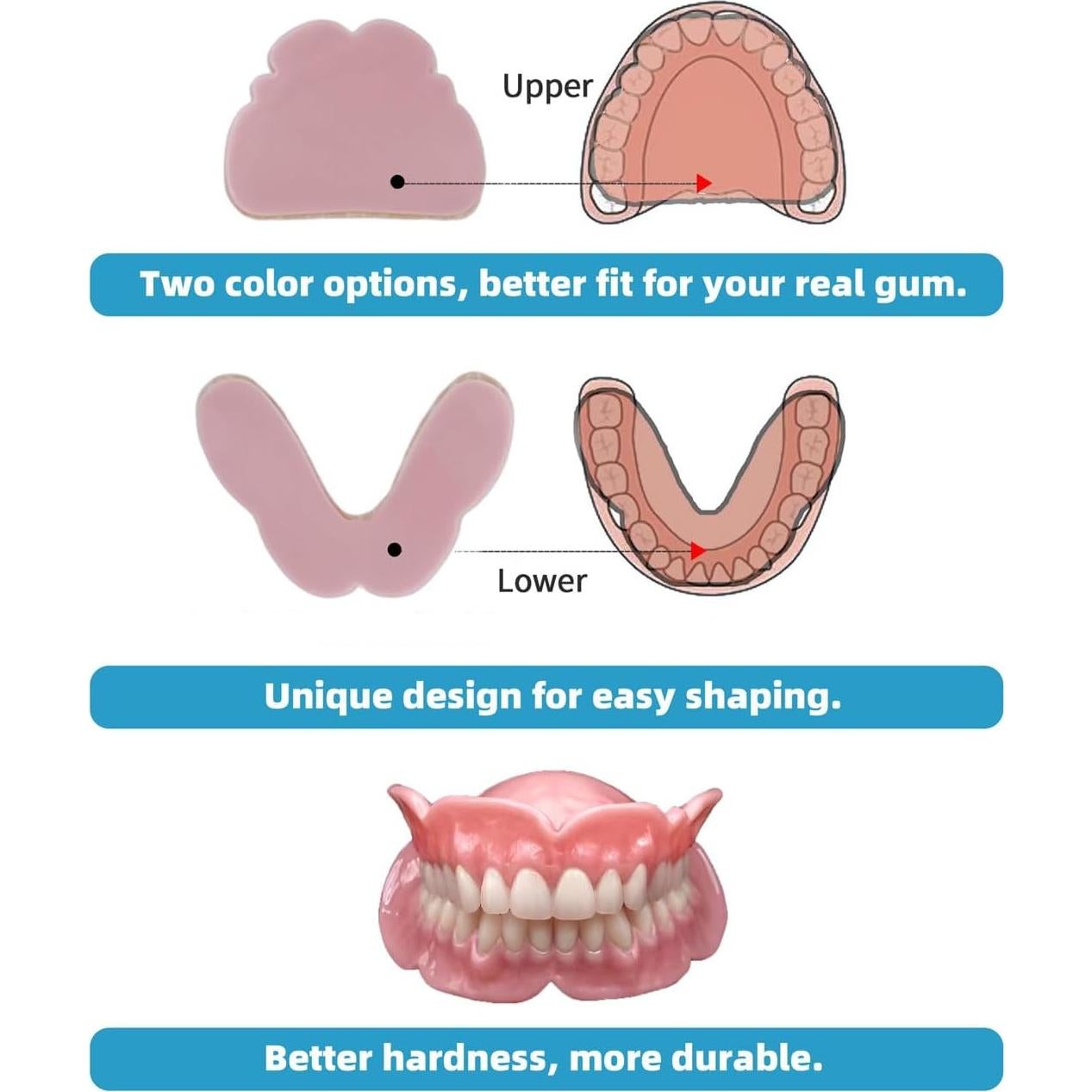 Kit de Dentaduras DIY DENTUREWAY - 56 Dientes Naturales