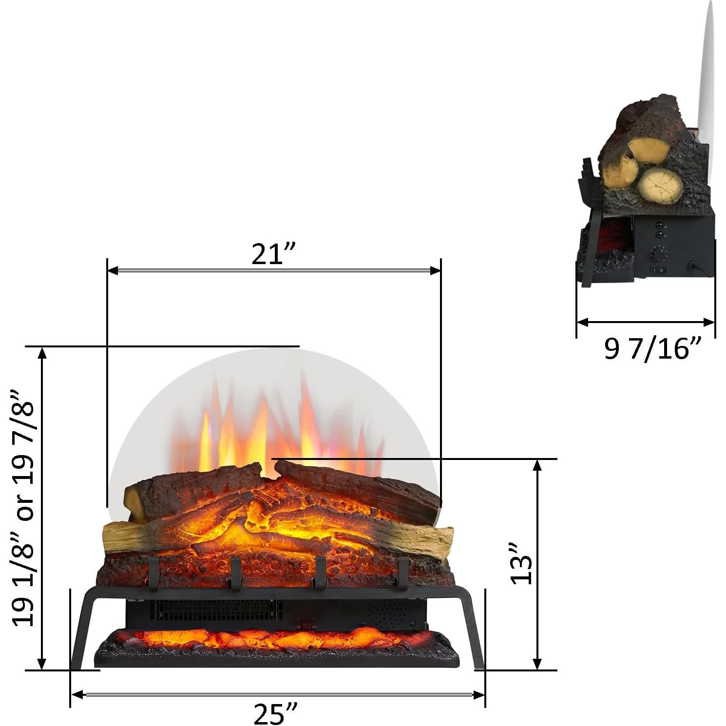 Estufa Eléctrica Legend Flame EF484 750W/1500W con Control Remoto