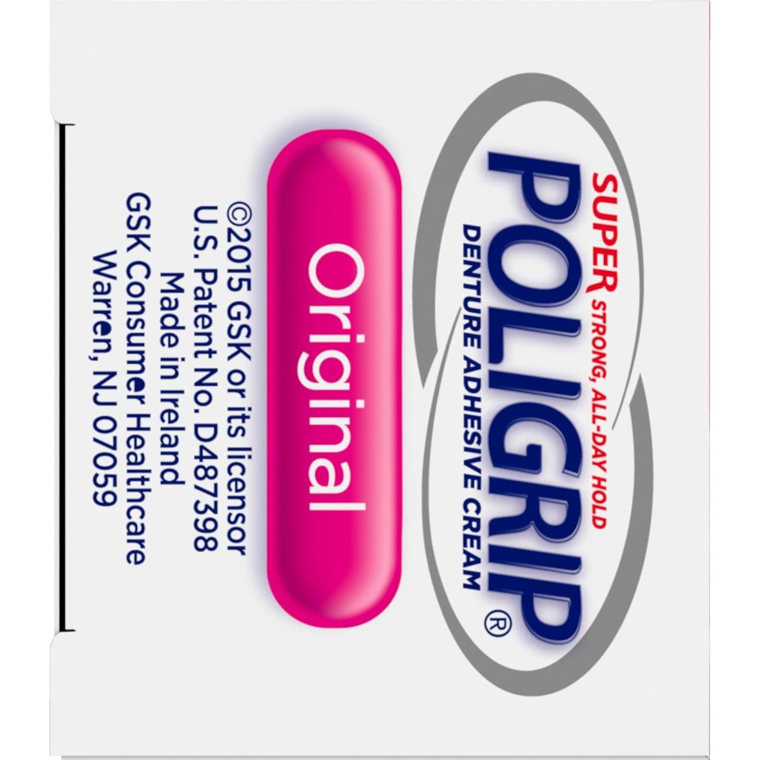 Super Poligrip Crema Adhesiva para Dentaduras Sin Zinc 4x70g