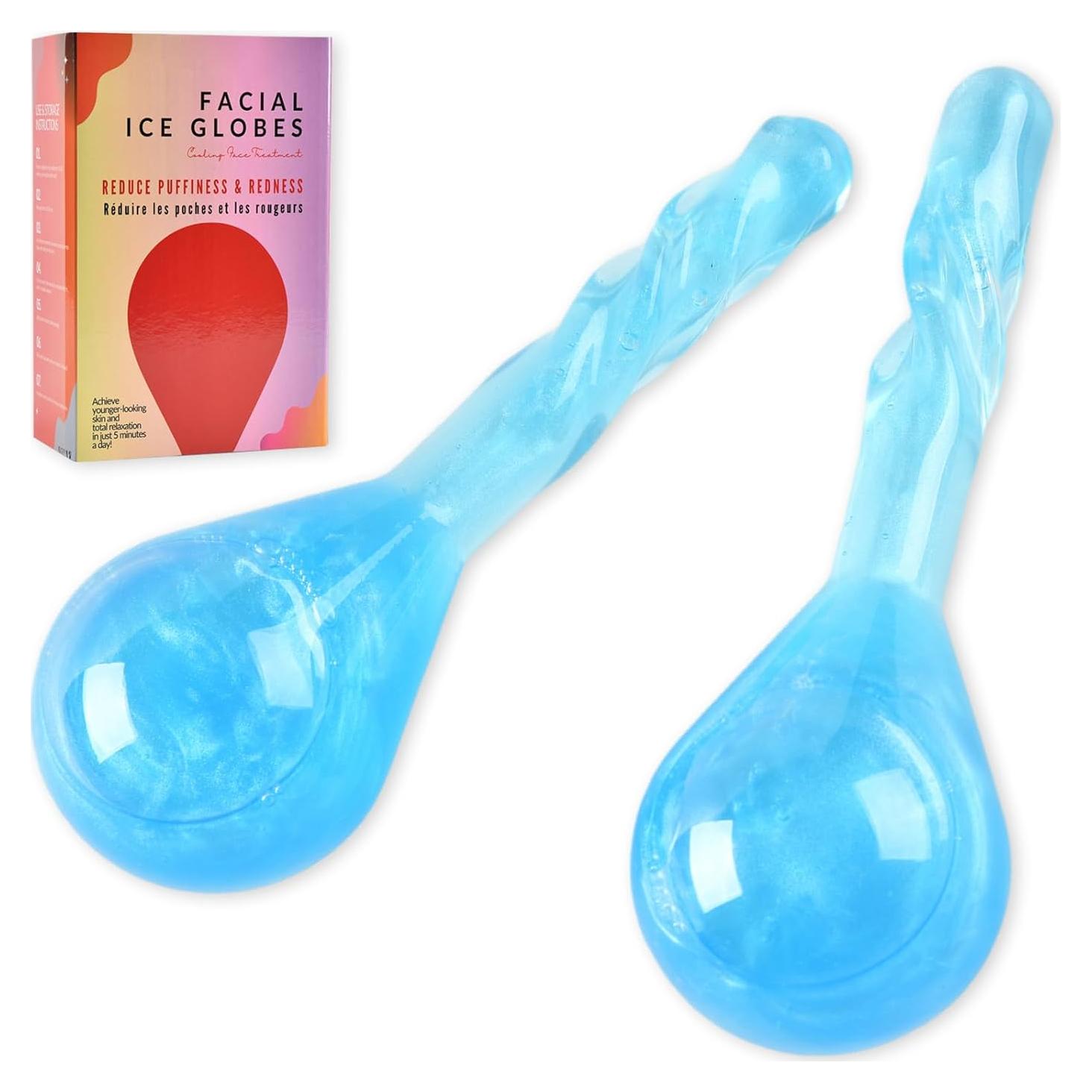 Bolas de Hielo Faciales Lazzybeauty, Masajeador Criogénico 14cm