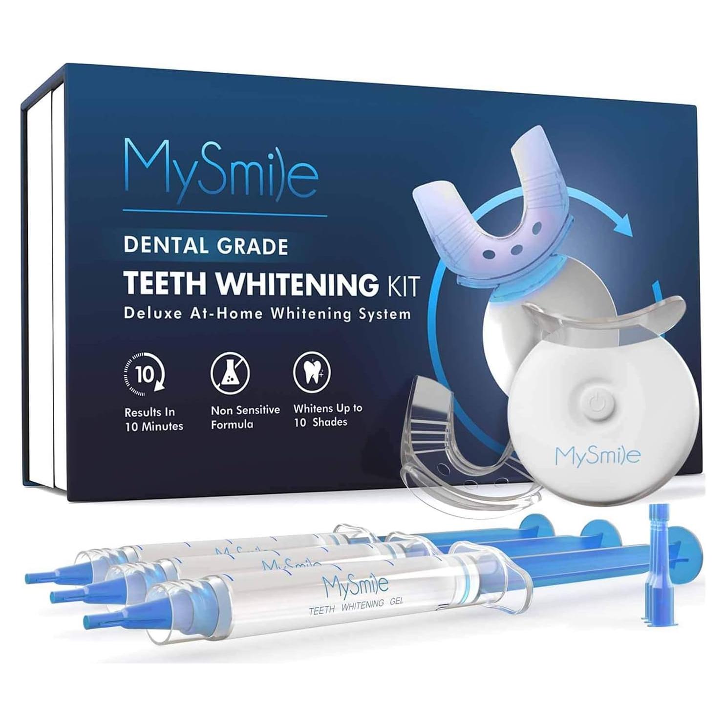 Kit Blanqueamiento Dental MySmile LED 10 Min 3 Gel Vegano