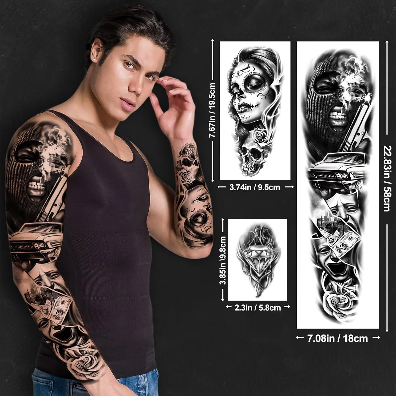 46 Tatuajes Temporales Chicanos Atydkug - Estilo Grande y Pequeño