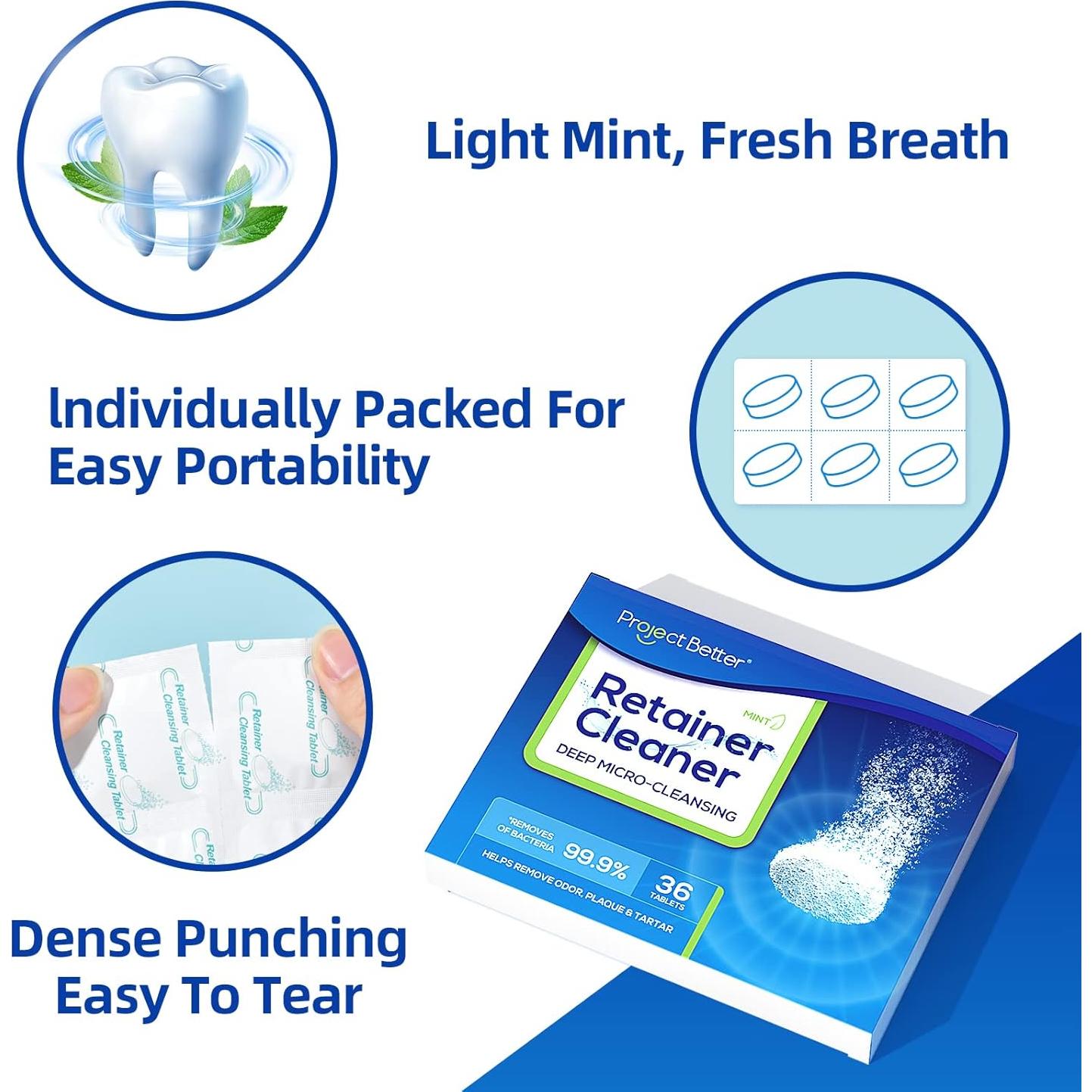 Tabletas Limpiadoras Dentales Better Project 36 Contenidos