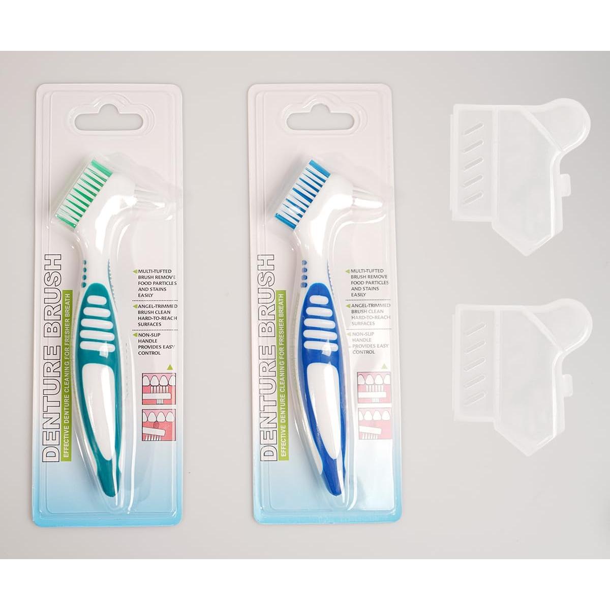 Juego de Cepillos de Dentaduras Mckkor con Soporte Ergonómico