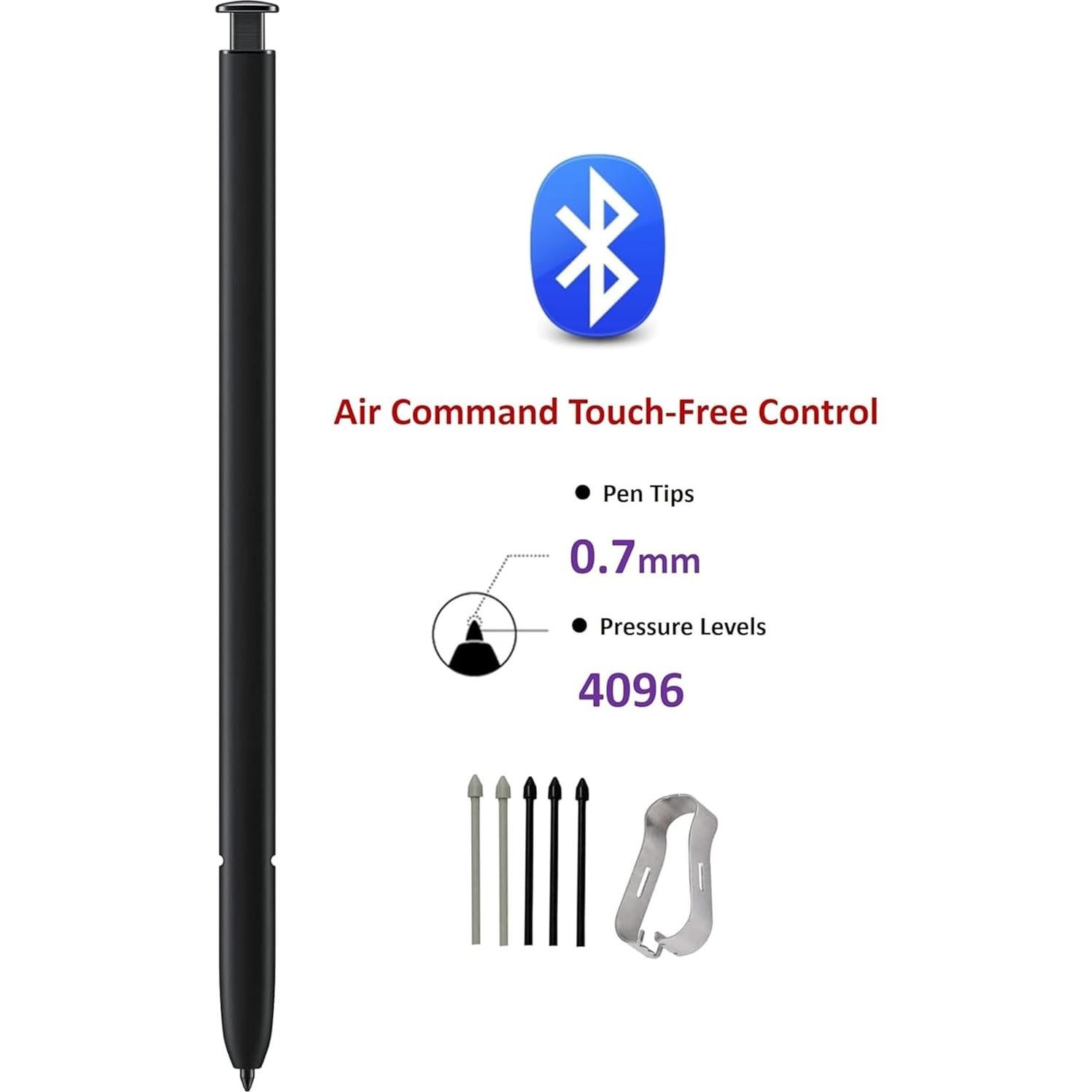 S Pen Bluetooth YJSK para Galaxy S23 Ultra 5G Negro