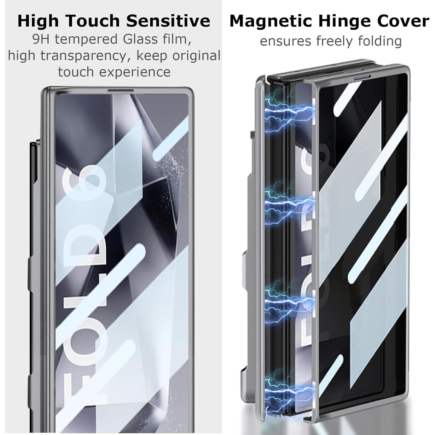 Funda Samsung Galaxy Z Fold 6 con protector y soporte S Pen