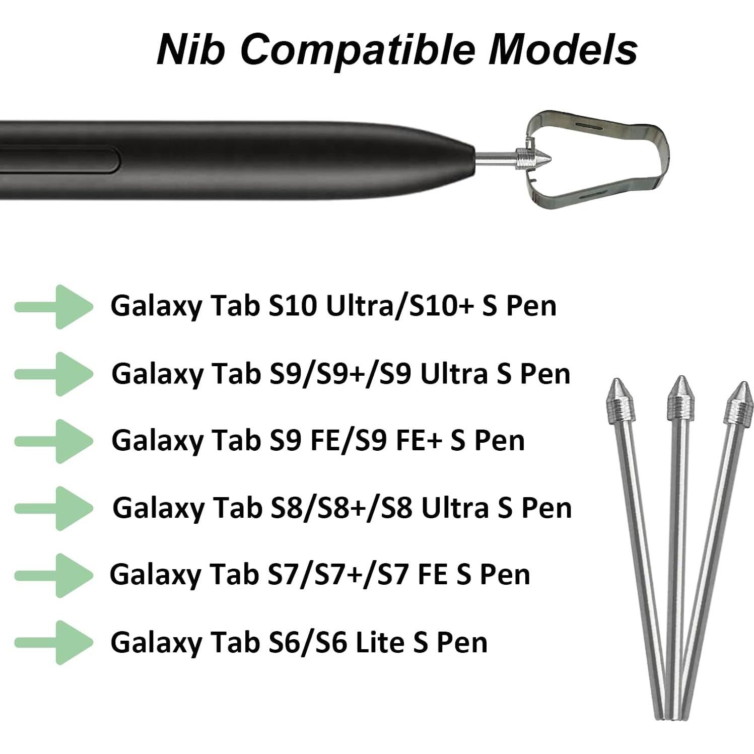 6 Puntas de Metal para Samsung Galaxy Tab S10/S9/S8/S7/S6