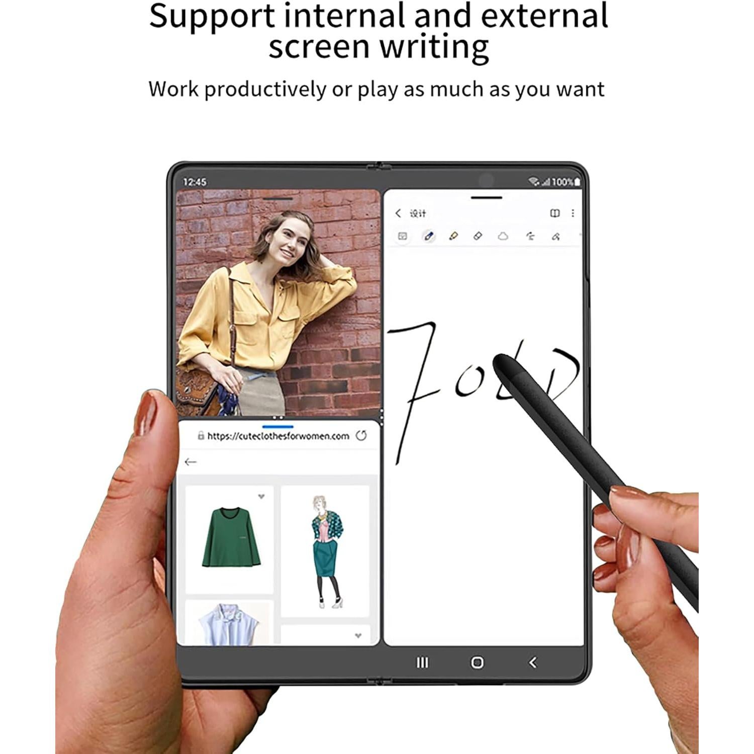 S Pen para Samsung Galaxy Z Fold 6/5/4/3 - Negro