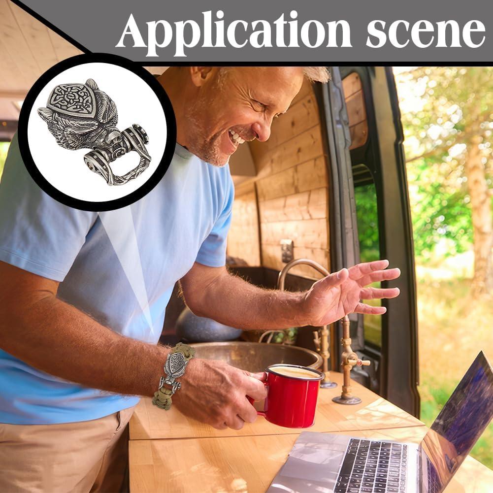 Hebilla de Paracord NBEADS Cabeza de Oso Antiguo 4.5cm