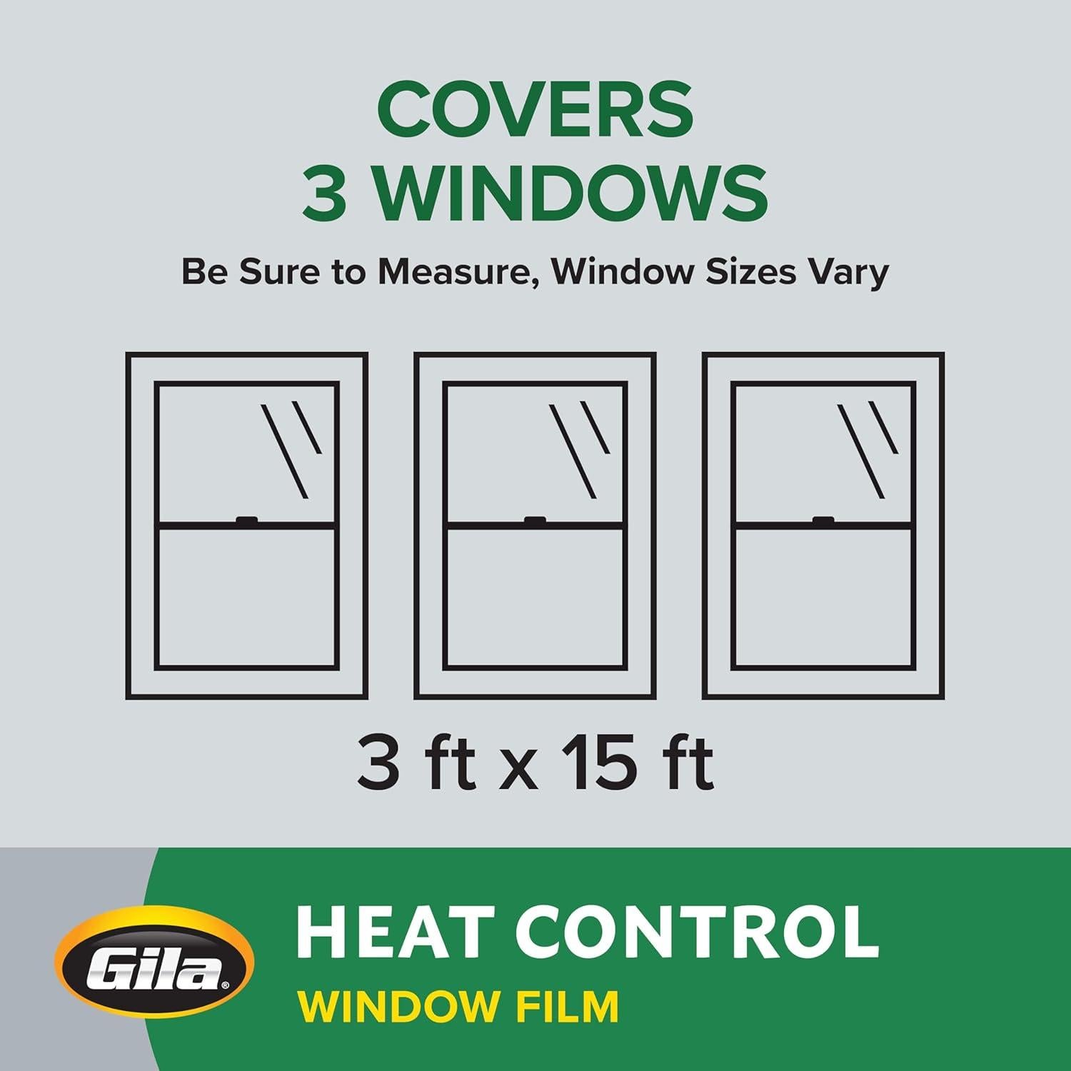 Película Adhesiva Gila Control de Calor 91.4cm x 4.57m Gris