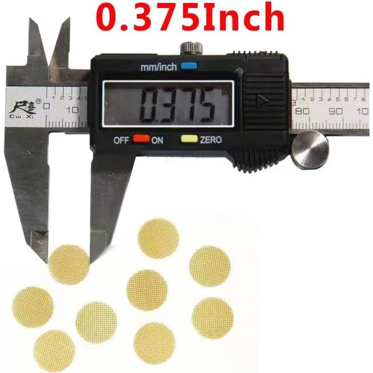 200 Pantallas de Latón 0.375" IKKKC con Caja de Almacenamiento