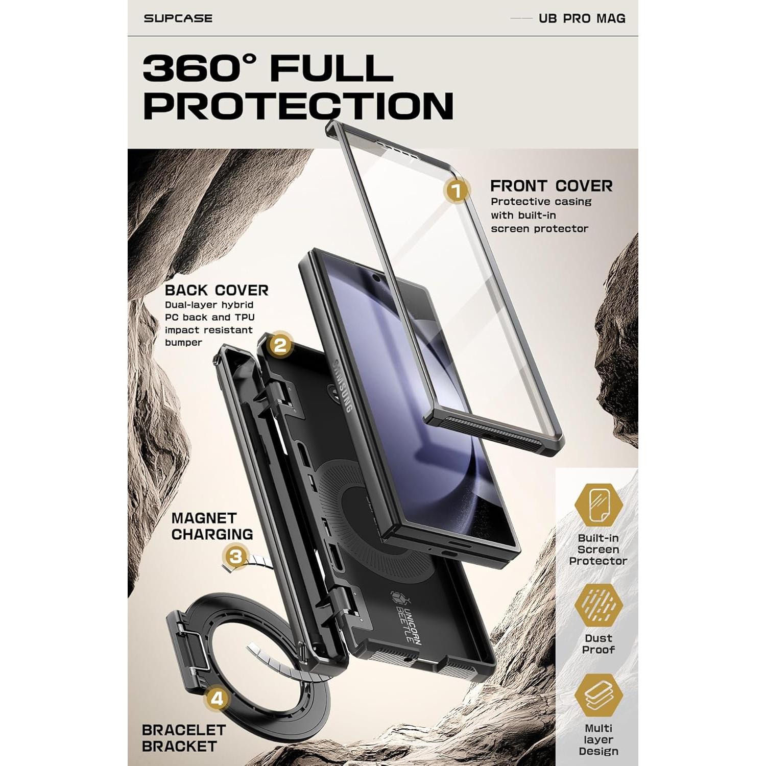 Funda SUPCASE para Galaxy Z Fold 6 con Soporte S Pen