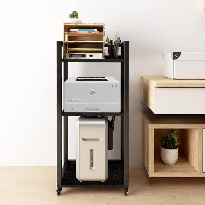 Soporte de impresora móvil Natwind 3 niveles ajustable negro