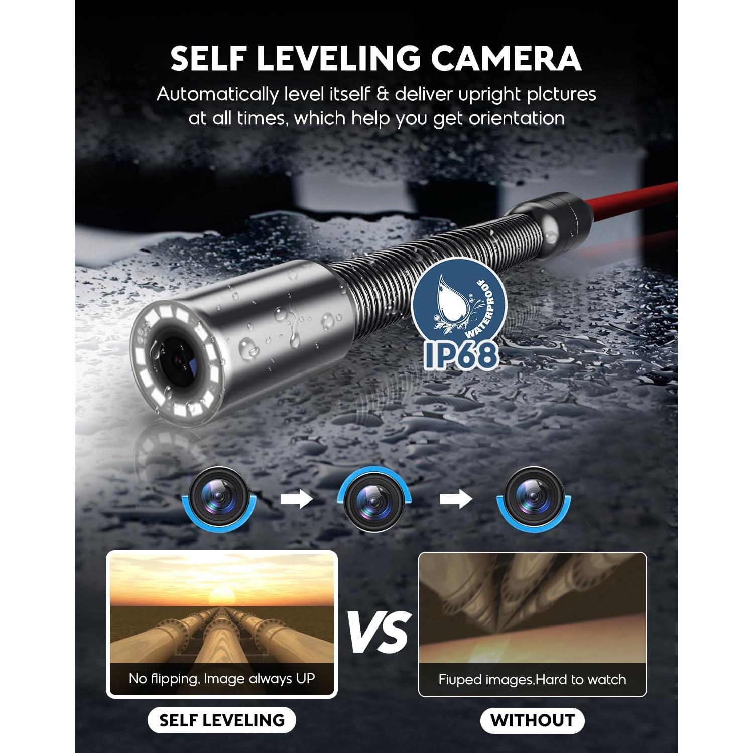 Cámara de Inspección de Alcantarillado Anysun 30M IP68 1080P