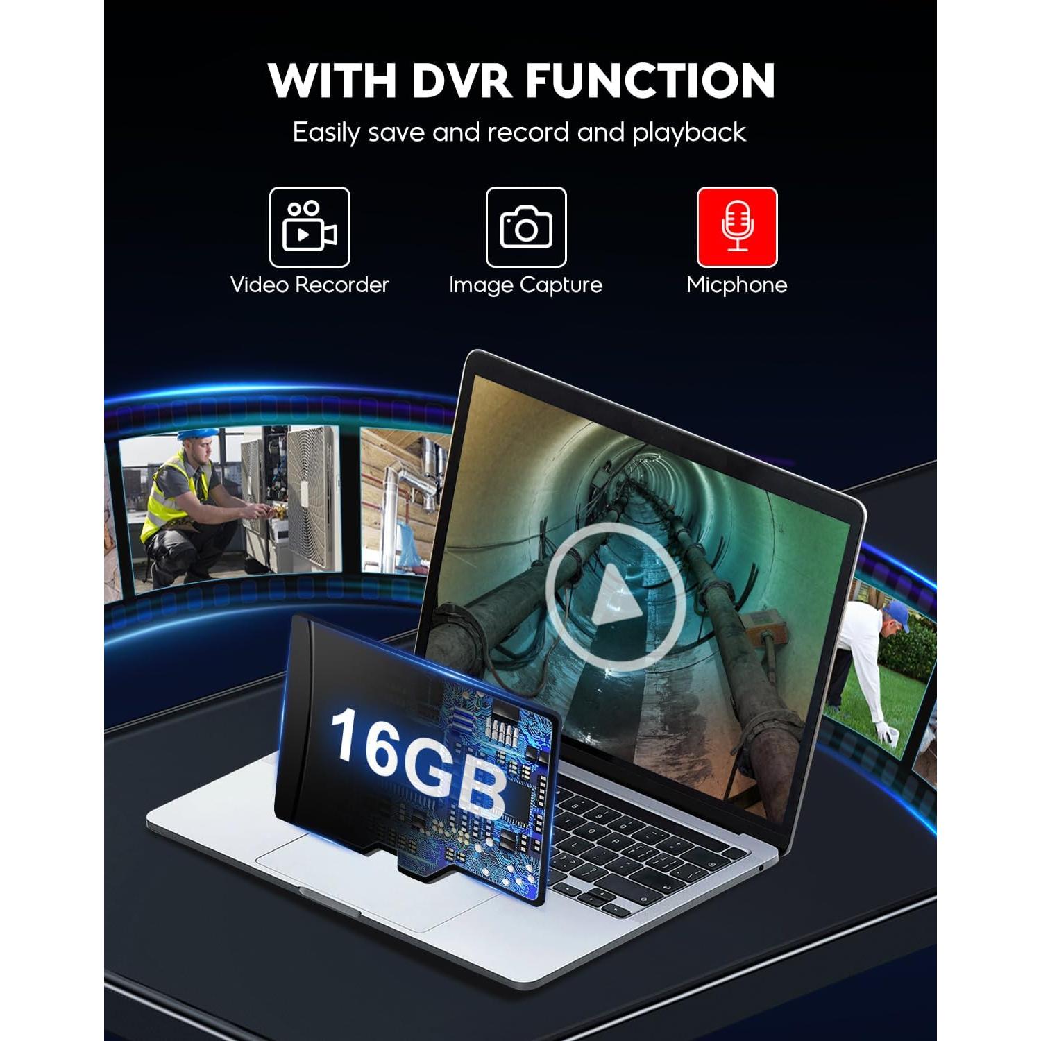 Cámara de Inspección de Alcantarillado Anysun 30M IP68 1080P