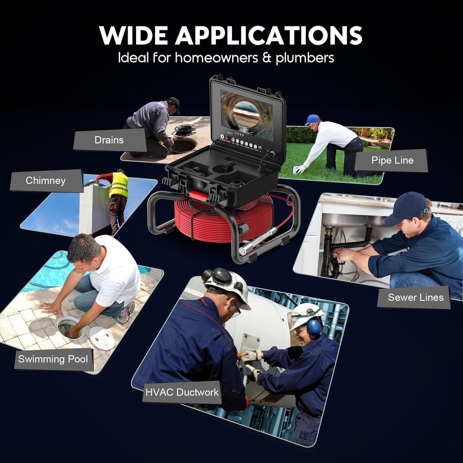 Cámara de Inspección de Alcantarillado Anysun 30M IP68 1080P